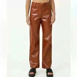 COTTON ON
Women's Arlow Straight Vegan Leather Pants NWT  size 2